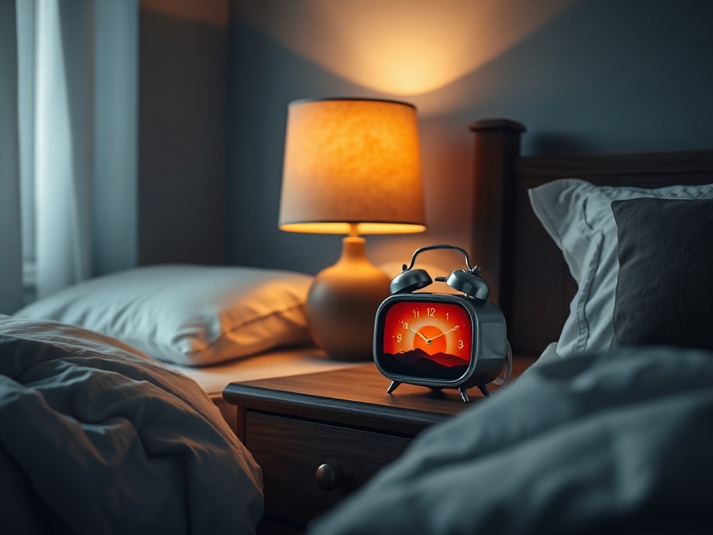 Lichtwecker auf Nachttisch – sanfter Sonnenaufgang im Schlafzimmer